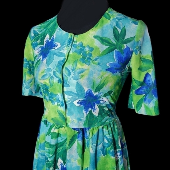 1960's lightweight Anthony Richards floral summer dress - Picture 4 of 9